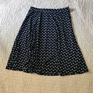 Navy blue and white a line skirt